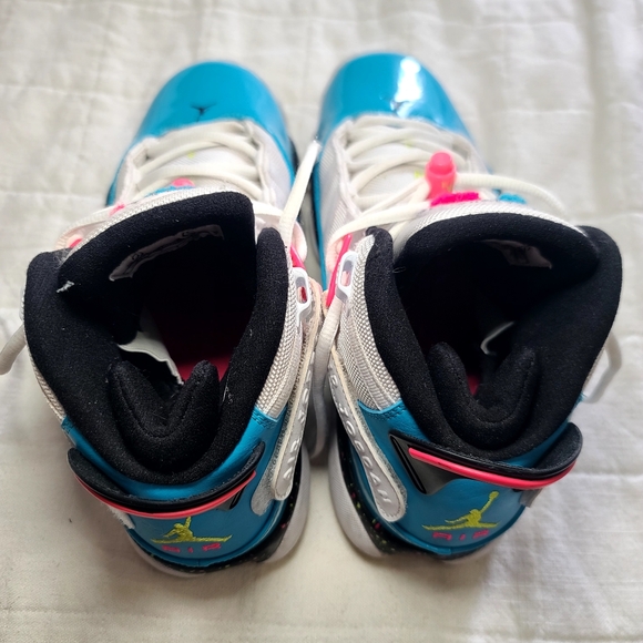 2019 Jordan 6 Rings Blue Fury Cyber size 8  Hightop - Picture 8 of 16